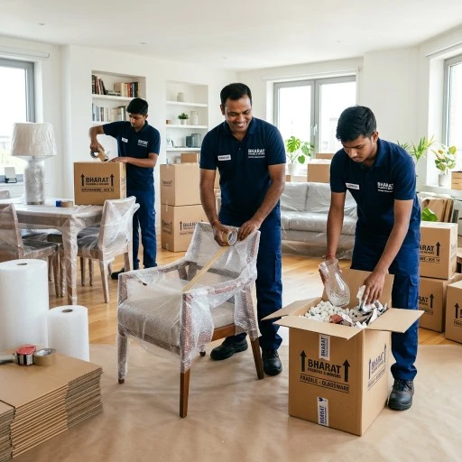 Professional movers packing household items safely in Pune